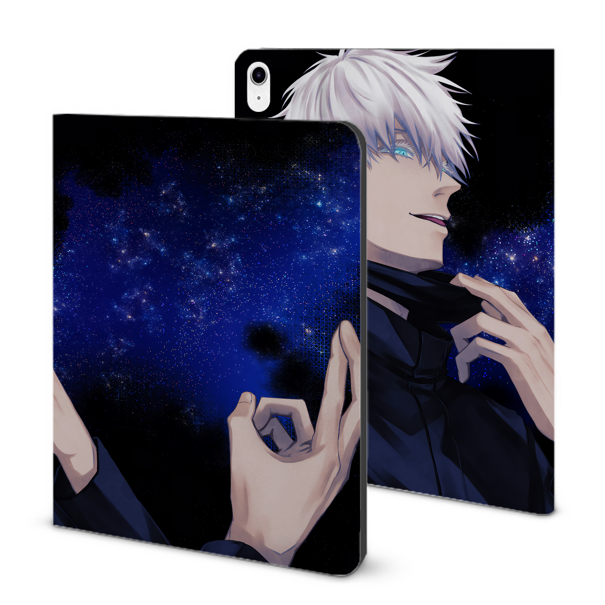 （画像用） 呪術廻戦 Jujutsu Kaisen IPad ケース ブック型 PUレザー TPU 耐衝撃 軽量 薄型 ペン収納なし 全面保護 IPad 各モデル対応